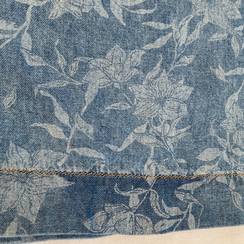 Rag & Bone Jean denim tie dress floral xs - Picture 2 of 14